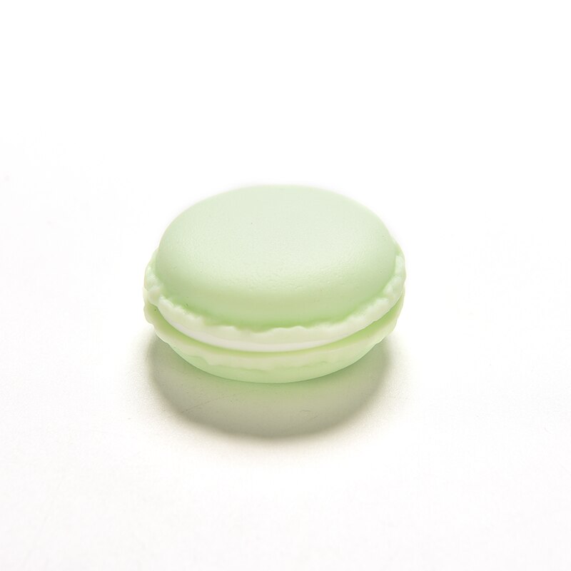 1pc söta godis dekoration klämma färg macaron mini förvaringsbox smyckeskrin pillerfodral födelsedag: Grön