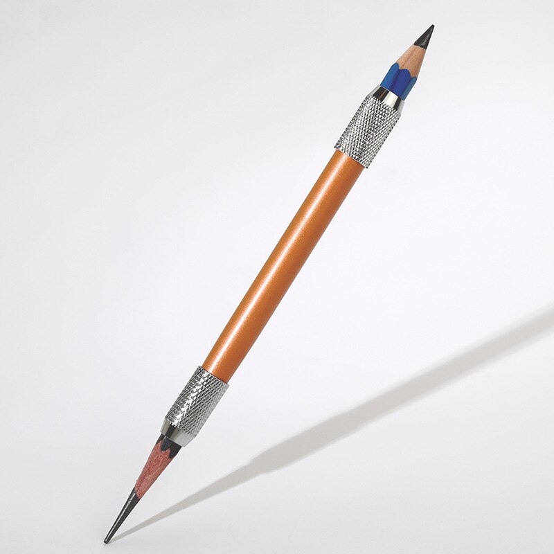 Extension de crayon de couleur à Double tête en métal, croquis, école, peinture, fournitures d&#39;art, outil d&#39;écriture: Orange