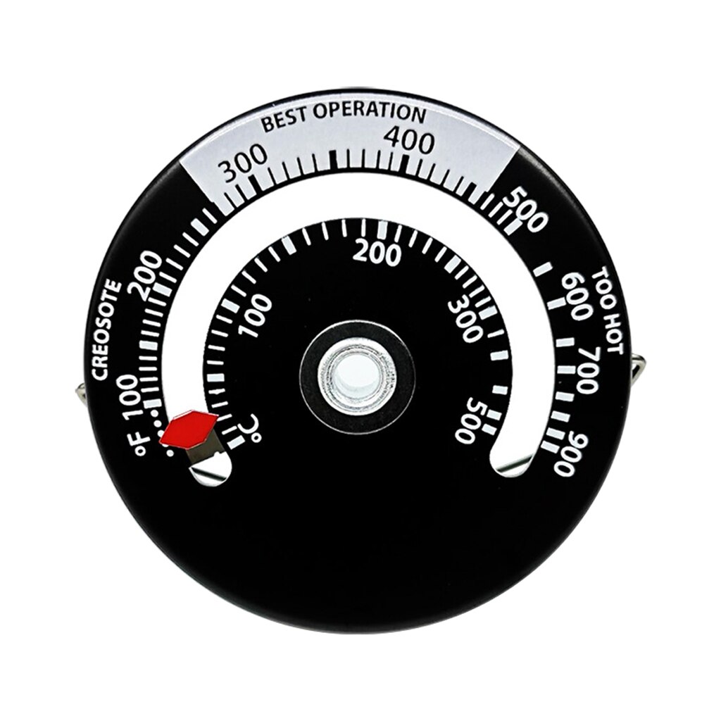 Stove Magnetic Thermometer Log Burning Fireplace Temperature Monitor Gauge