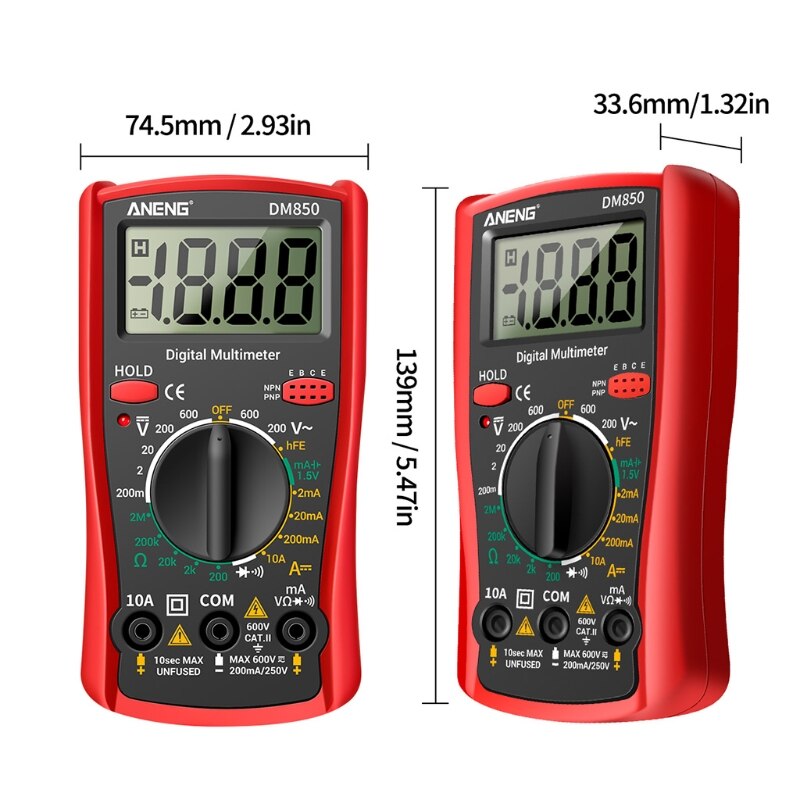 Aneng Dm850 Automotive Multimeter Rms Multimeter Voltage Smart Voltmeter Pliers Amper Capacimeter Electric Tools Au11 21