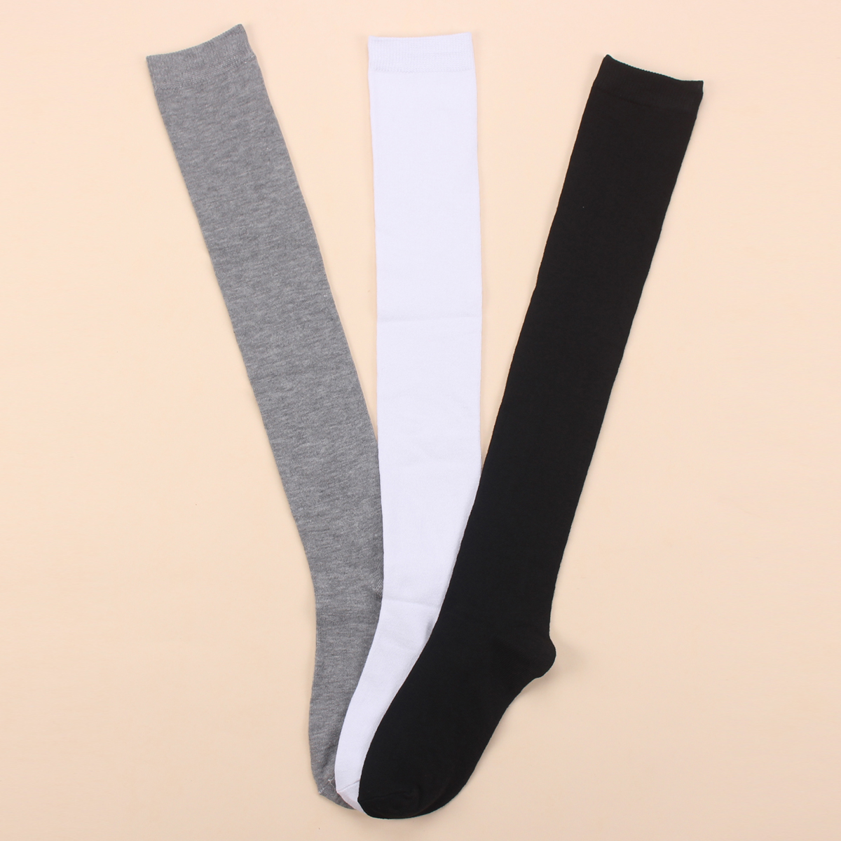 1/6 Pairs Women's Striped Stocking Japanese Over Knee Socks Women Keep Warm Slim Long Socks Black White Striped Hosiery