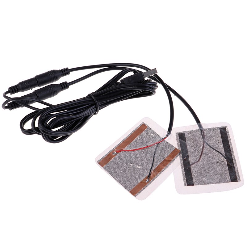 2Pcs/lot Heating Pads With Cable 5W USB Heater Gloves Bendable Heating Film DIY Warm Hand for Glove Pad Feet