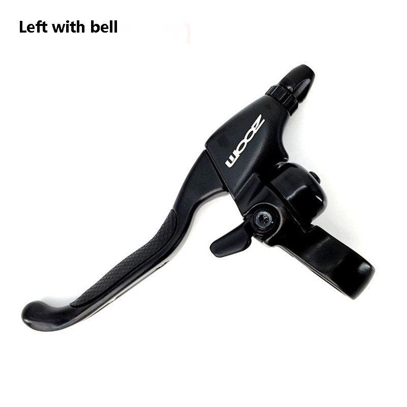 ZOOM MTB V-brake Disc Brakes Aluminum Alloy Disc Brakes Lever with Bell Mountain Bike Bicycle Brake Handle Crank Ring: left with bell