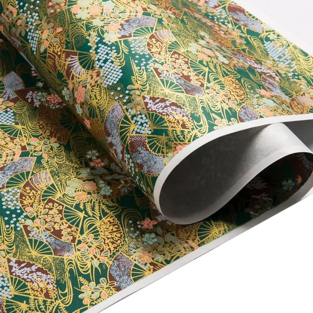 Material artístico, papel para envolver de estilo japonés, papel cortado con patrón de Sakura, papel de Origami, papel artesanal de 42x58cm, corte de papel: Amarillo claro