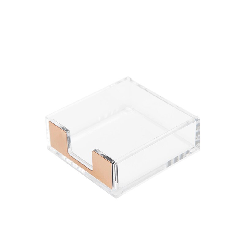 Clear Memo Pad Box Multifunction Message Pad Notice Storage Box Card Office Stationary Holder Makeup Cosmetic Box