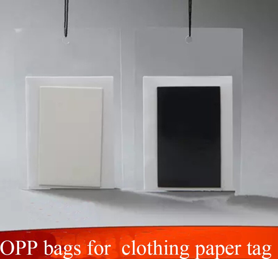 szie 8*12 cm 100 stücke transparent pvc-beutel für kleidungsstück papier-Schild, leer platic Halfter für kleidung karte