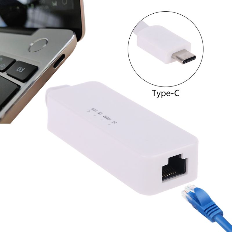 Typ C zu RJ45 Gigabit 10/100/1000 Mbps Netto Arbeit Karte Adapter für Handys Notebook Tabletten TXA062