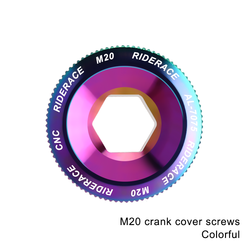 Boulon de fixation de bras de manivelle de vélo, écrou de pédalier en alliage d'aluminium, couvercle de manivelle de vélo vtt, bouchon à vis M18 M20 boulon pour capuchon de boulon de manivelle Shimano: vert clair