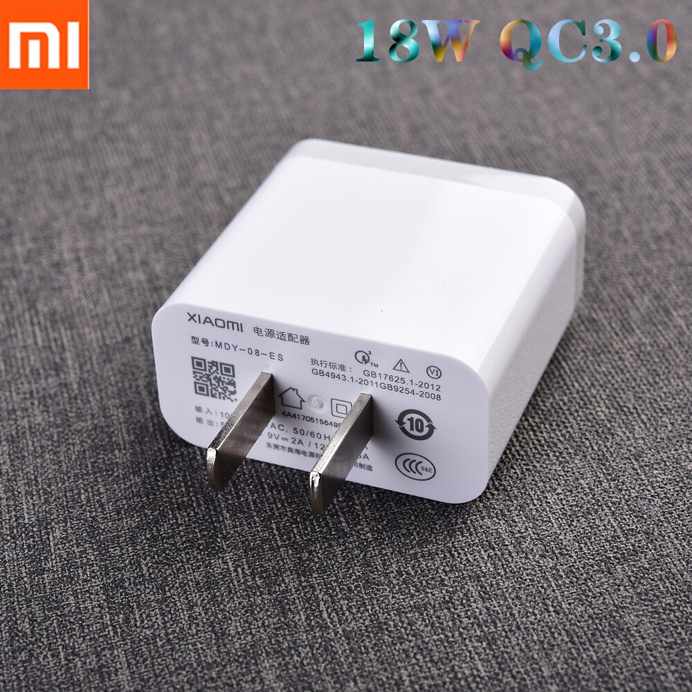 Originele Xiaomi Redmi Note 9 S 18W QC3.0 Fast Charger Eu/Us Wall Adapter Voor Mi 10 Lite 8 9 Se CC9 A3 9T Pro Redmi Note 7 8 9 Pro