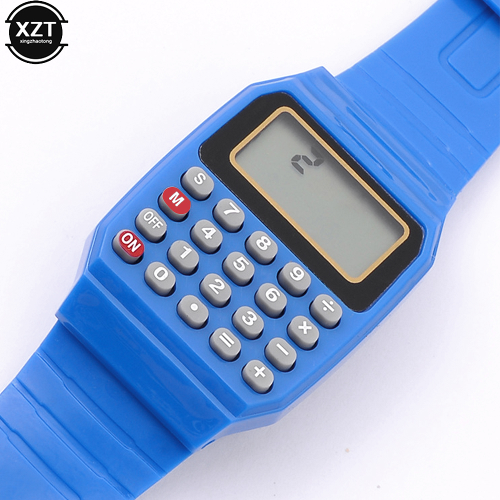 Children's Electronic Calculator Watch Micro Calculator Silicone Date Multi-function Watch Mini Calculator Portable Watch