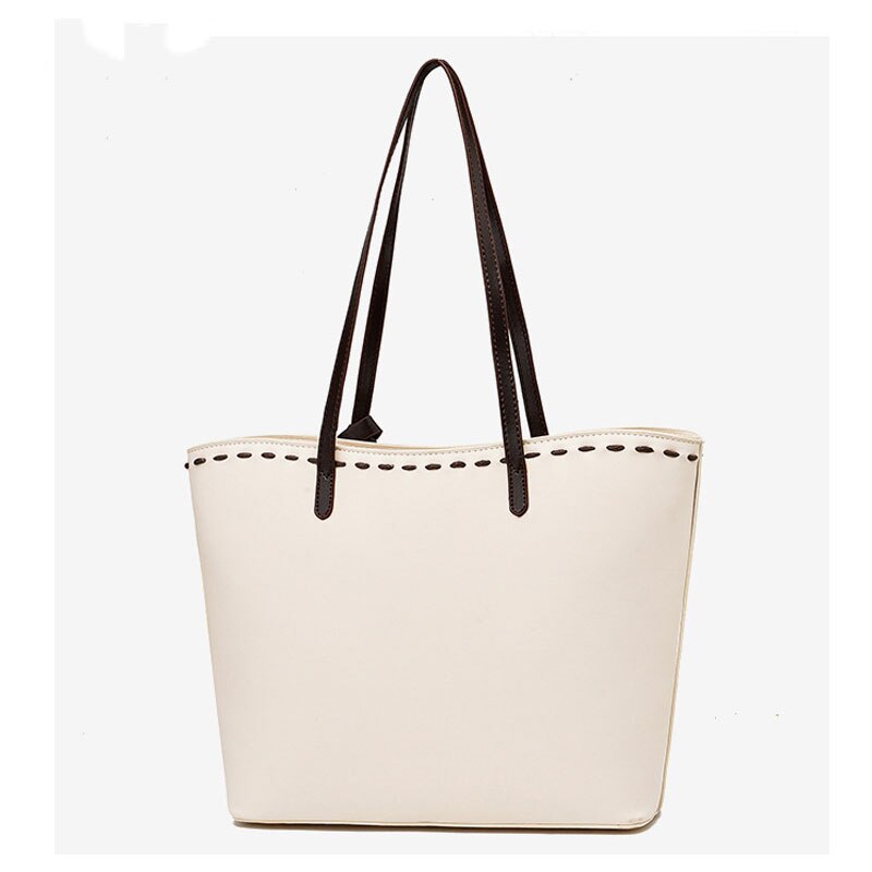 Hoge Capaciteit Casual Totes Effen Kleur Pu Lederen Schoudertas Crossbody Tassen Voor Vrouwen Vrouwelijke Messenger Bags Dames Handtas