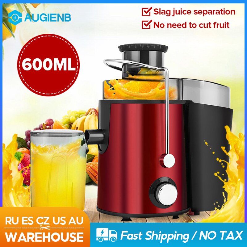 250W elektryczna sokowirówka sokowirówki ze stali nierdzewnej owoce warzywa mieszalnik wyciskarka 2 regulacja prędkości 18000r/m