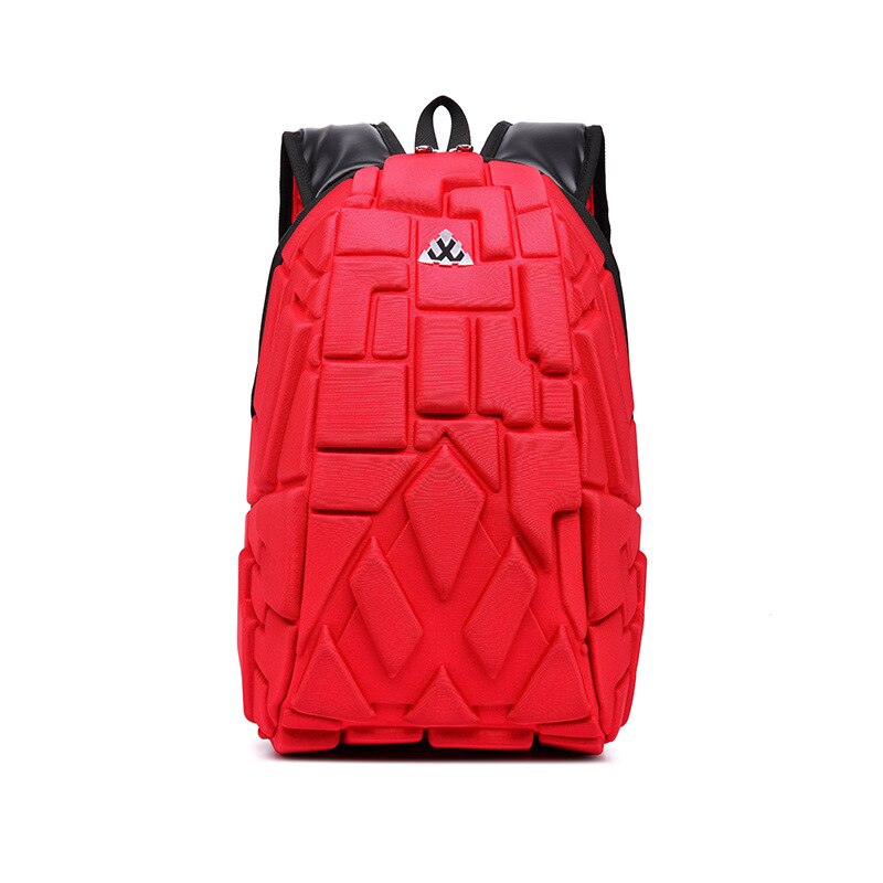 REJS LANGT Casual Rucksack Männer Schule Rucksack Fit 14 Zoll Laptop Tasche Wasserdichte Reise Geometrie Pack Neue Mochila: Red Backpack / Medium