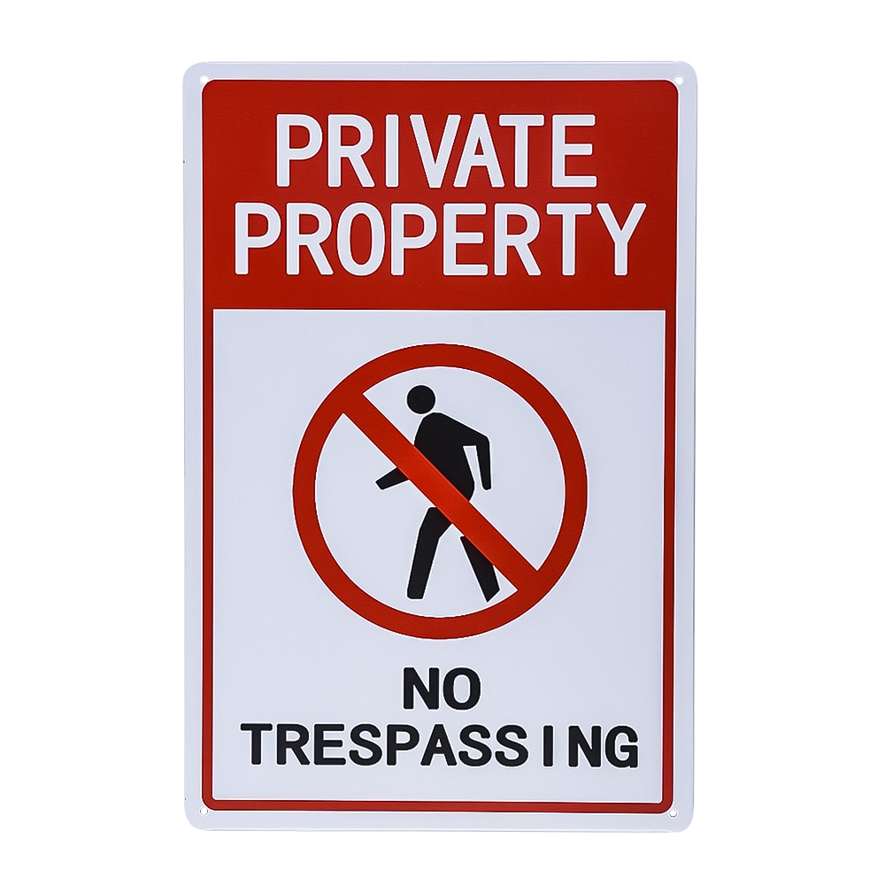 Private Property Borden, Verboden Toegang Teken Metalen Waarschuwing Trespass Yard Teken Voor Outdoor Indoor