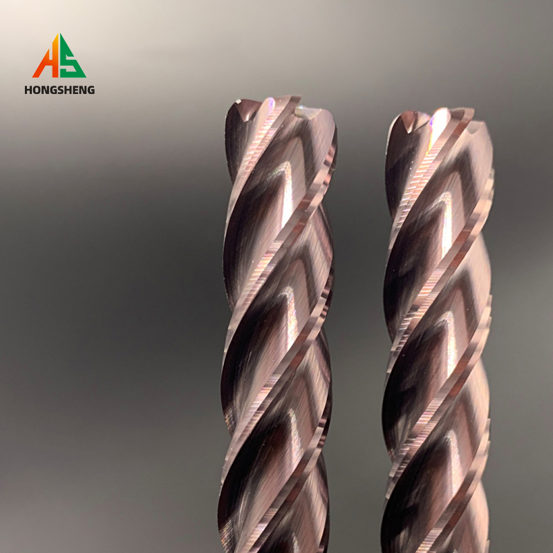 Fresa de extremo de radio de esquina HRC62 CNC R, fresadora de punta de Toro, enrutador de Metal, herramienta de acero de carburo de tungsteno R0.5 R1, 4 flautas