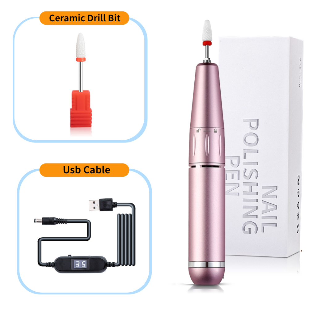 35000/20000RPM macchina per Manicure trapano per unghie fresa per Manicure accessori per Pedicure strumento per Nail Art punta per trapano per unghie: 301-Pink