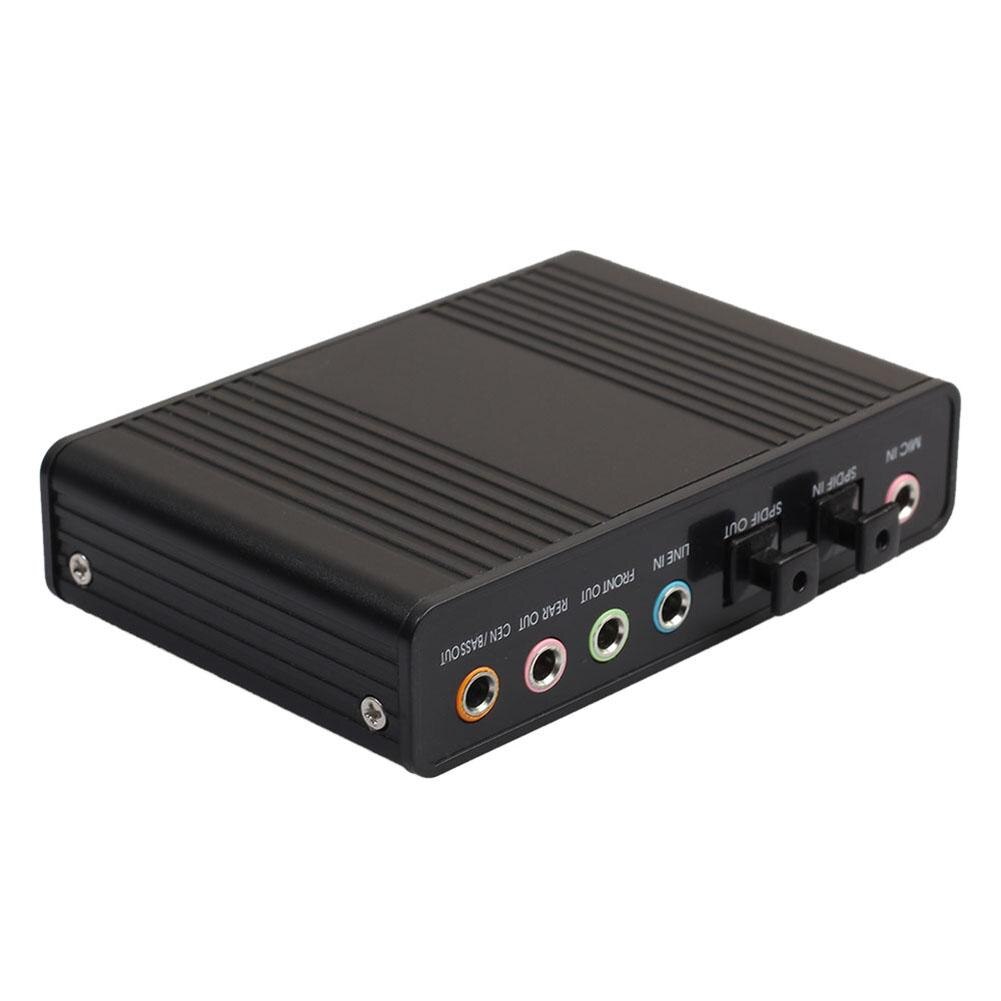 Professionele Usb Geluidskaart 6 Kanaals 5.1 Optische Externe Audio Card Converter Ondersteuning Aes/Ebu IEC60958 S/Pdif