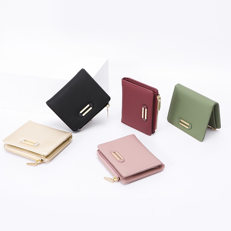 WEICHEN Brand Small Wallet For Women Card Holder Zipper Coin Purses Ladies Slim Wallet Female Purse