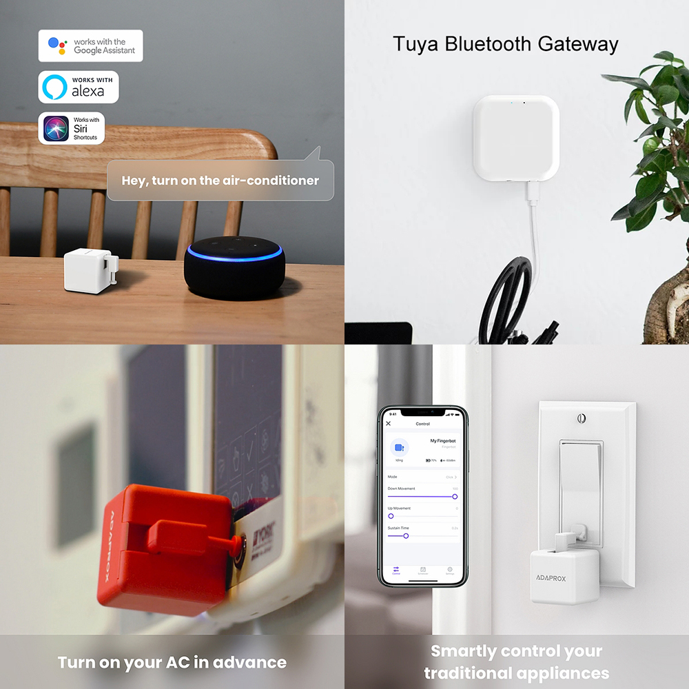 Interruptor inteligente para el hogar, pulsador de botón con Bluetooth, WiFi, Compatible con Alexa, asistente de Google y Control por voz, Tuya