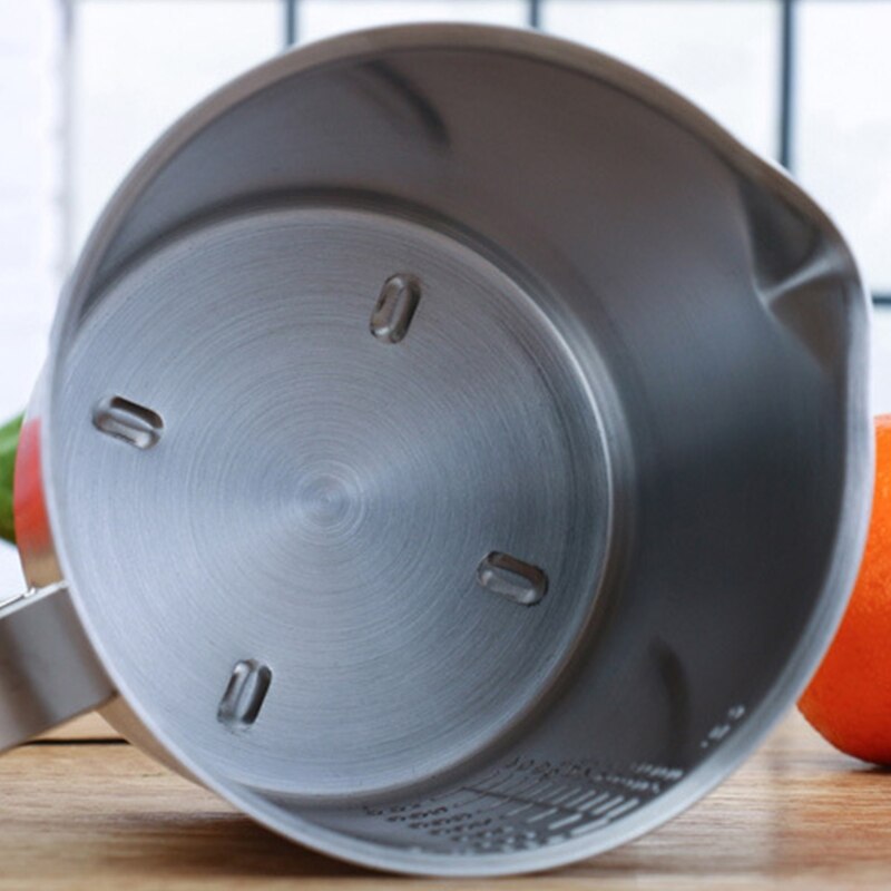 Thickened 304 Stainless Steel Measuring Cup with Scale Handle 500ml-2000ml Large Capacity Kitchen Milk Frother Cups 425C