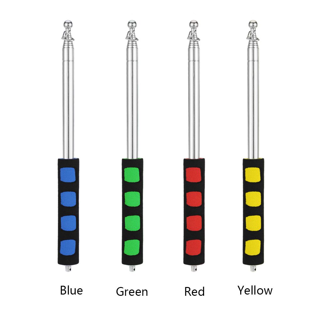 Mât de drapeau télescopique à poignée Flexible de 2M, en acier inoxydable, Guide touristique, bannière, bâton d'enseignement, pointeur pour enseignant, mât de drapeau à main