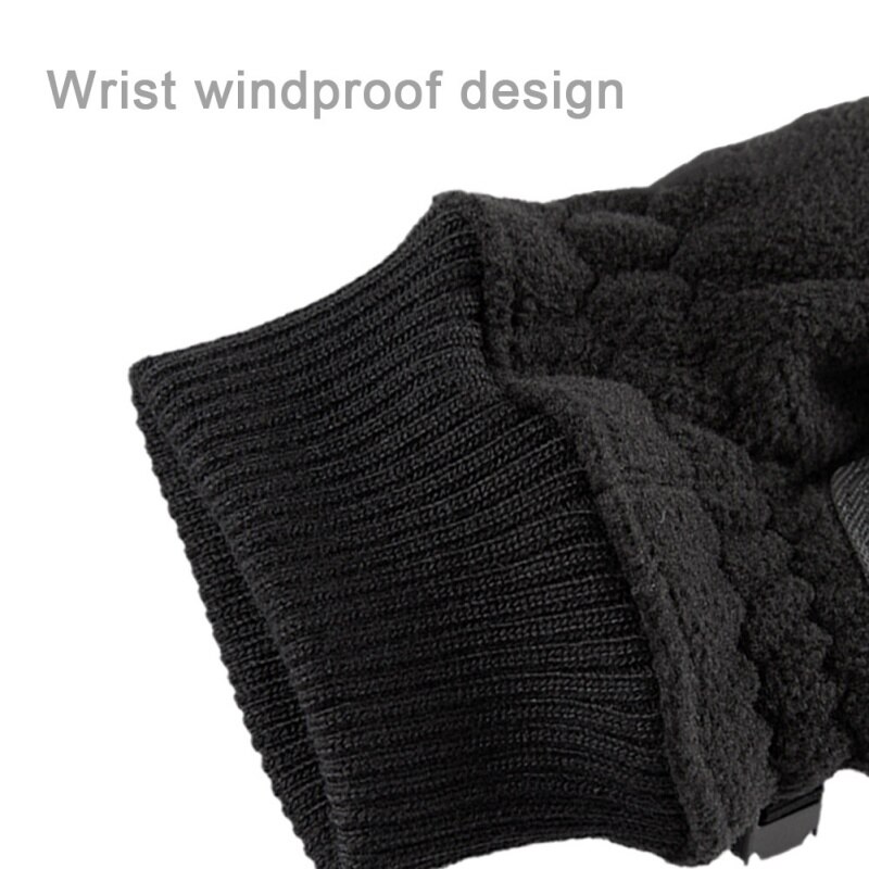Gants polaire épais pour hommes, antidérapants, pour écran tactile, chauds, coupe-vent, cyclisme, Ski, neige, hiver