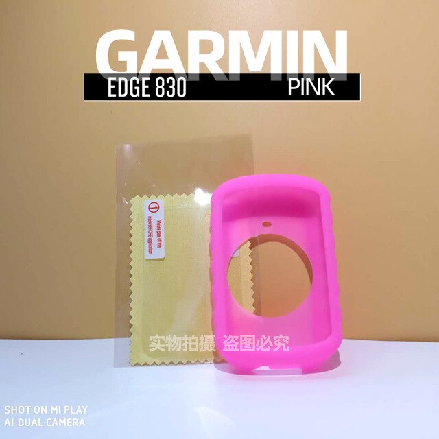 Garmin – etui de Protection 530 Silicone EDGE 830, Film de Protection pour écran d'ordinateur de vélo GPS 820: 830 Pink