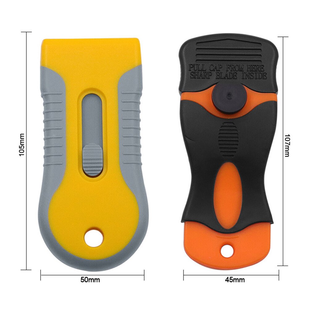 Car Sticker Remover Razor Blades Scraper with Contoured Grip for Window Glass Film Glue Removing YE