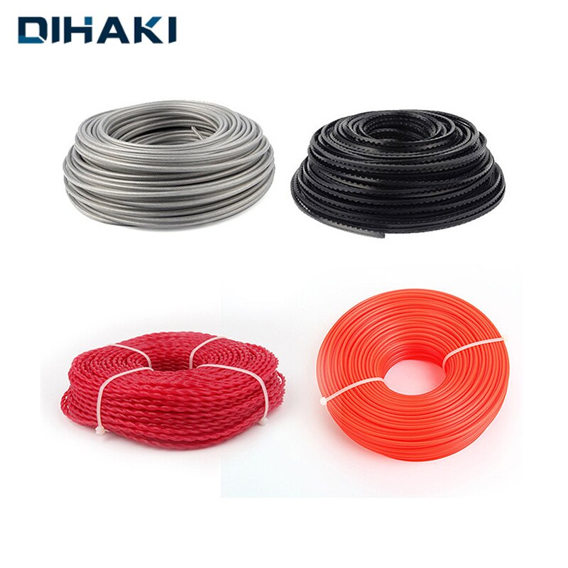 3mm Nylon/Steel Wire Grass Trimmer Wire Mowing Trimmer Rope Brush Cutter Head Strimmer Line Mowing Wire Lawn Mower Accessory