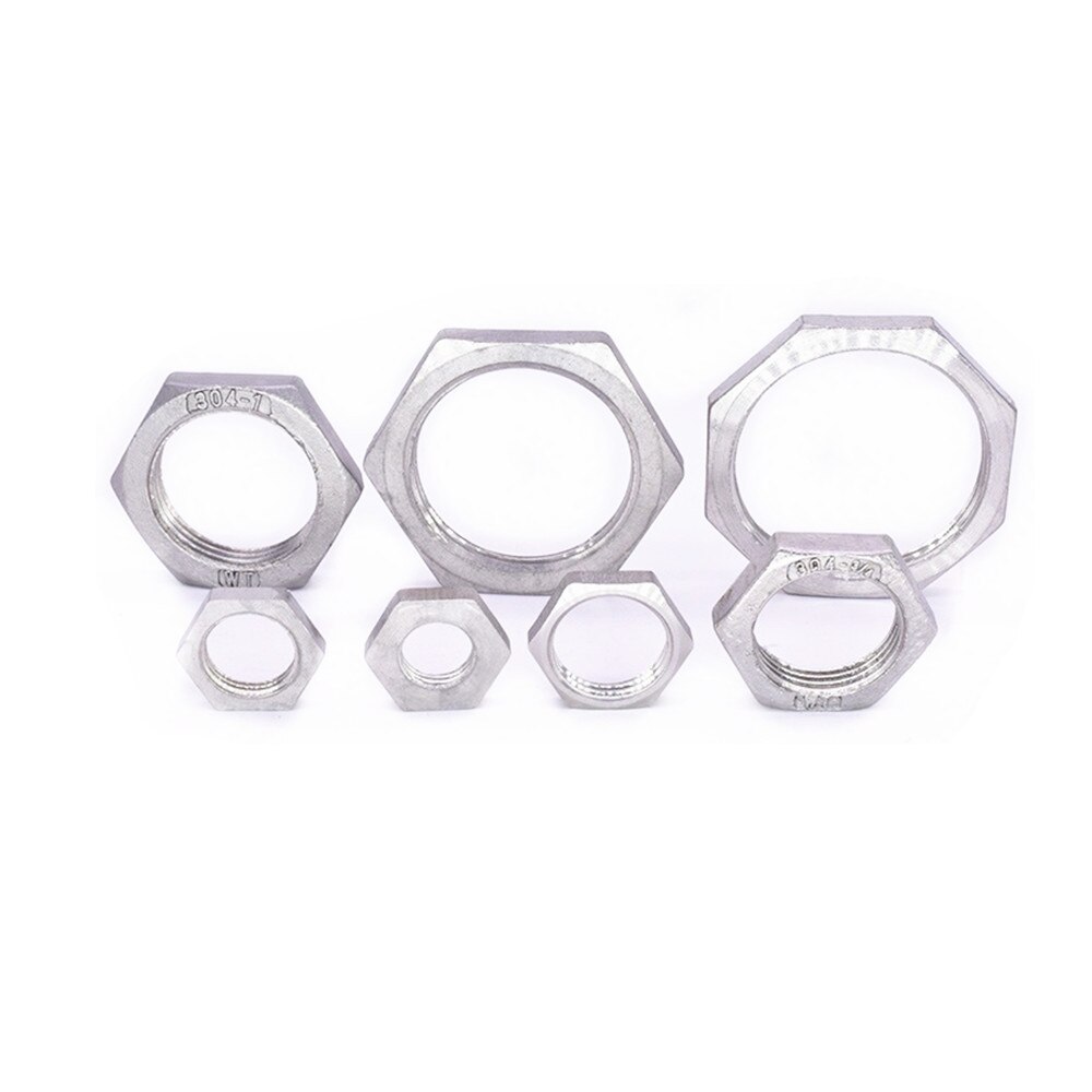 Rohr Fitting Edelstahl ss 304 Hex Muttern Hex Muttern 1/8 "1/4" 3/8 "1/2" 3/4 "1" 1-1/4 "1-1/2" BSP