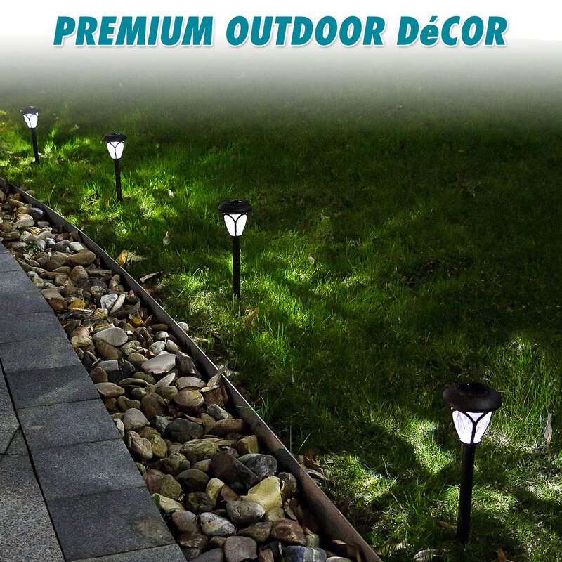 4 stuks buitenlampen op zonne-energie, tuinlampen op zonne-energie, priklampen, landschapsverlichting op zonne-energie voor looppaden, gazons, erven en terrassen.