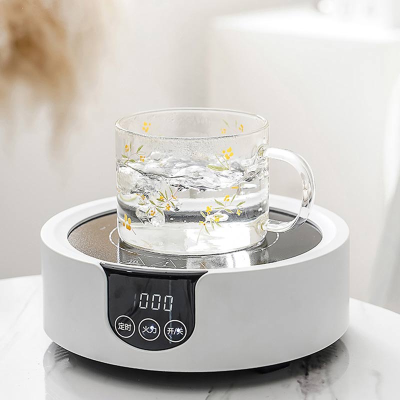 Taza de vidrio transparente con estampado de dibujos animados, vaso de café de vidrio de alto borosilicato con asa, taza de leche para desayuno y postre, 500ml, 1 unidad