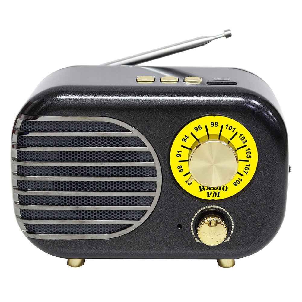 Audio Multifunctional DC 5V Bluetooth Radio Home ABS Mini Portable Retro Aux USB Rechargeable FM Speaker Music Player