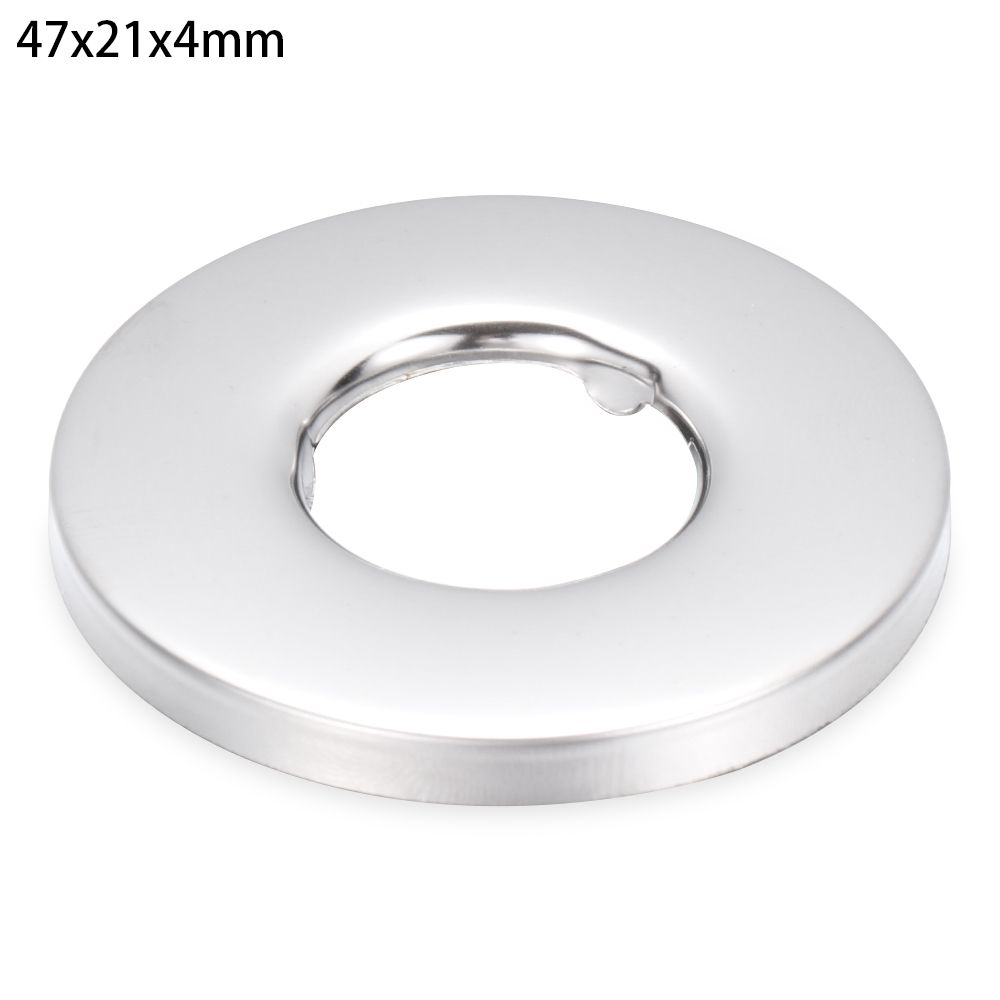 Zelfklevende Douche Kraan Decoratieve Cover Verchroomd Roestvrij Stalen Waterleiding Muur Covers Badkamer Accessoires: 47x21x4mm