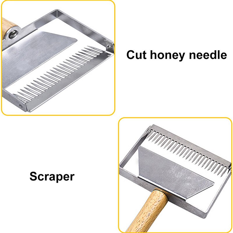 Honning afdækning gaffel skraber knive mad grad rustfrit stål honning afdækning værktøj ali 88
