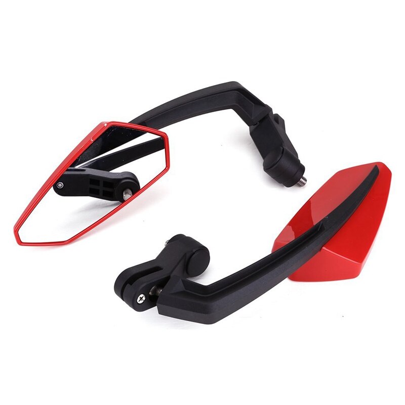 Paar achteruitkijkspiegels voor motorfiets scooter spiegel schroeven 8mm 10mm m8 m10 kleur zwart rood
