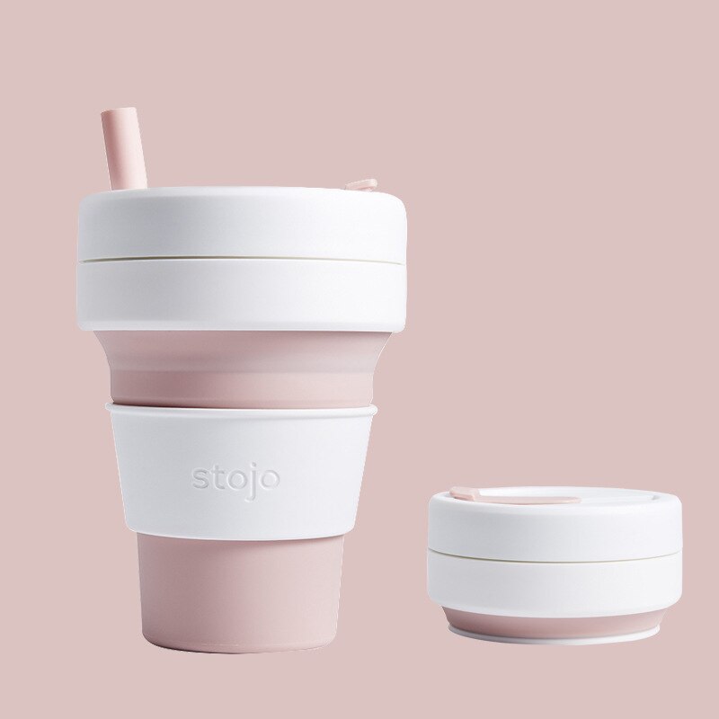 STOJO TASSE Klapp Silikon Tragbare Silikon kaffee tasse multi-funktion folding silica tasse Büro reise Wesentliche
