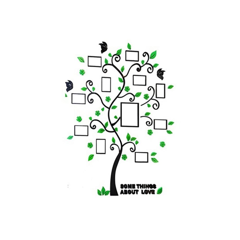 3D DIY montaje de la foto familiar marco árbol decoración del hogar sala de estar Vintage arte de la pared calcomanías cartel marcos de fotos Pegatinas