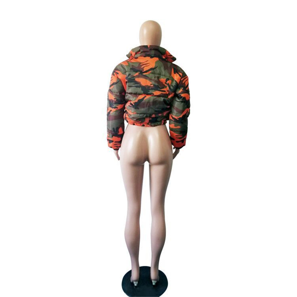 Tsuretobe Camouflage Winterjas Vrouwen Warm Puffer Jas Mode Bubble Jas Casual Winter Jas Rits Parka Bovenkleding Vro