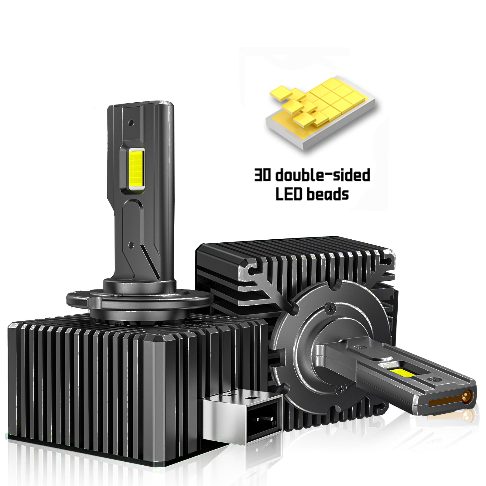D-serien 2 stk.  d3s led-frontlykter med skjulte pærer  d1s d2s d4s d5s d8s canbus 35w matchende ballast  d2r d4r billys 6000k 12v 24v