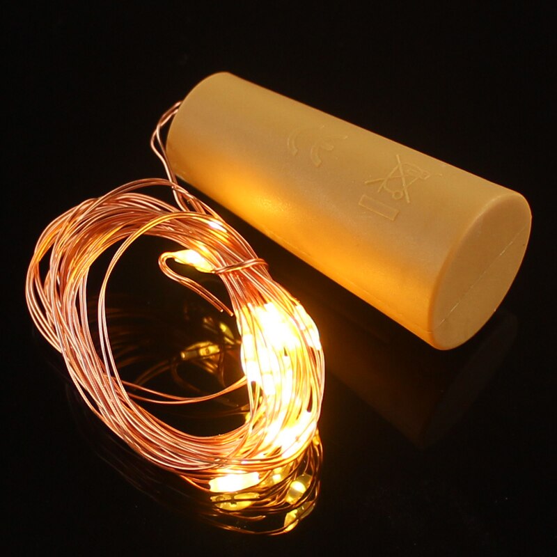 Guirlande Lumineuse avec bouchon de bouteille 2m 20leds En Forme De Liège de Bouteille de Vin Décoration de Lumières pour Alloween de Fête De De Noël