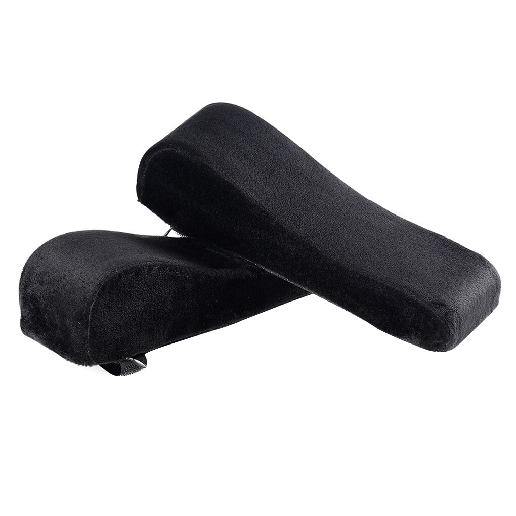 2 Stuks Thuis Stoel Armsteun Pads Kussen Bureaustoel Elleboog Kussen Onderarm Rest Overdrukventiel Kussen Voor Thuis: black