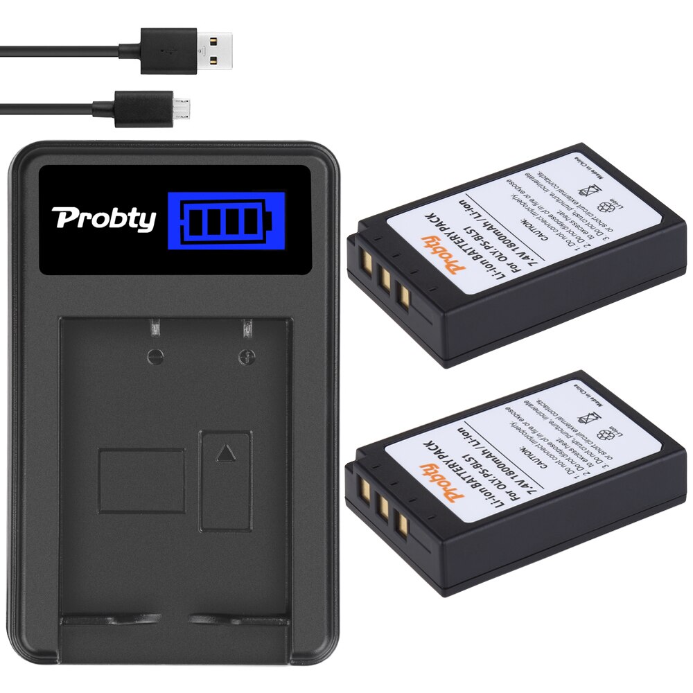 BLS1 batterij en oplader voor OLYMPUS EVOLT E-400 E-410 E-420 E-450 E-620 E-P1