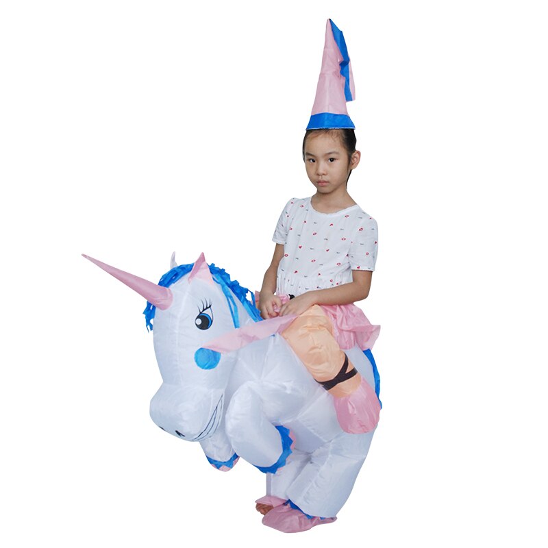 KOOY Factory Outlet Child Kids Funny Fancy Dress Inflatable Unicorn Costume Pegasus Costumes Party Dress up Animal