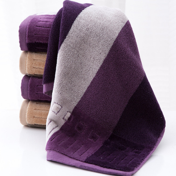 4pcs/Lot Face Towel 100% Cotton Absorbent Gym Sport Hand Towels Bathroom Handdoeken: Purple