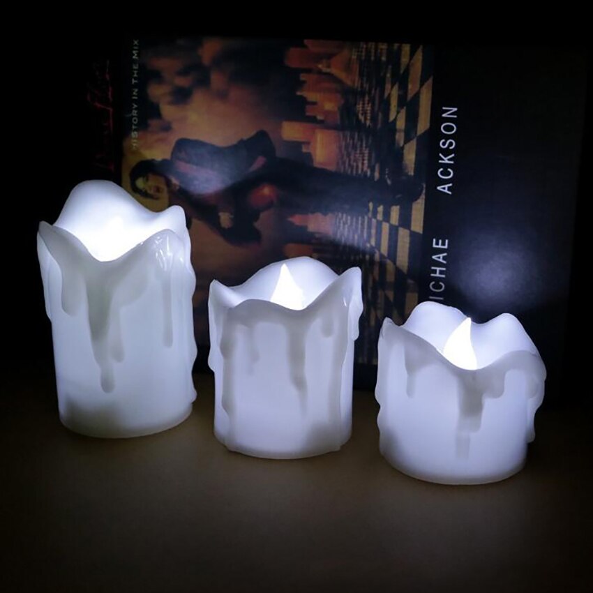 3Pcs/set LED Electric Candles Light Remote Control Flameless LED Candle Lamp For Weddings Party Decorations