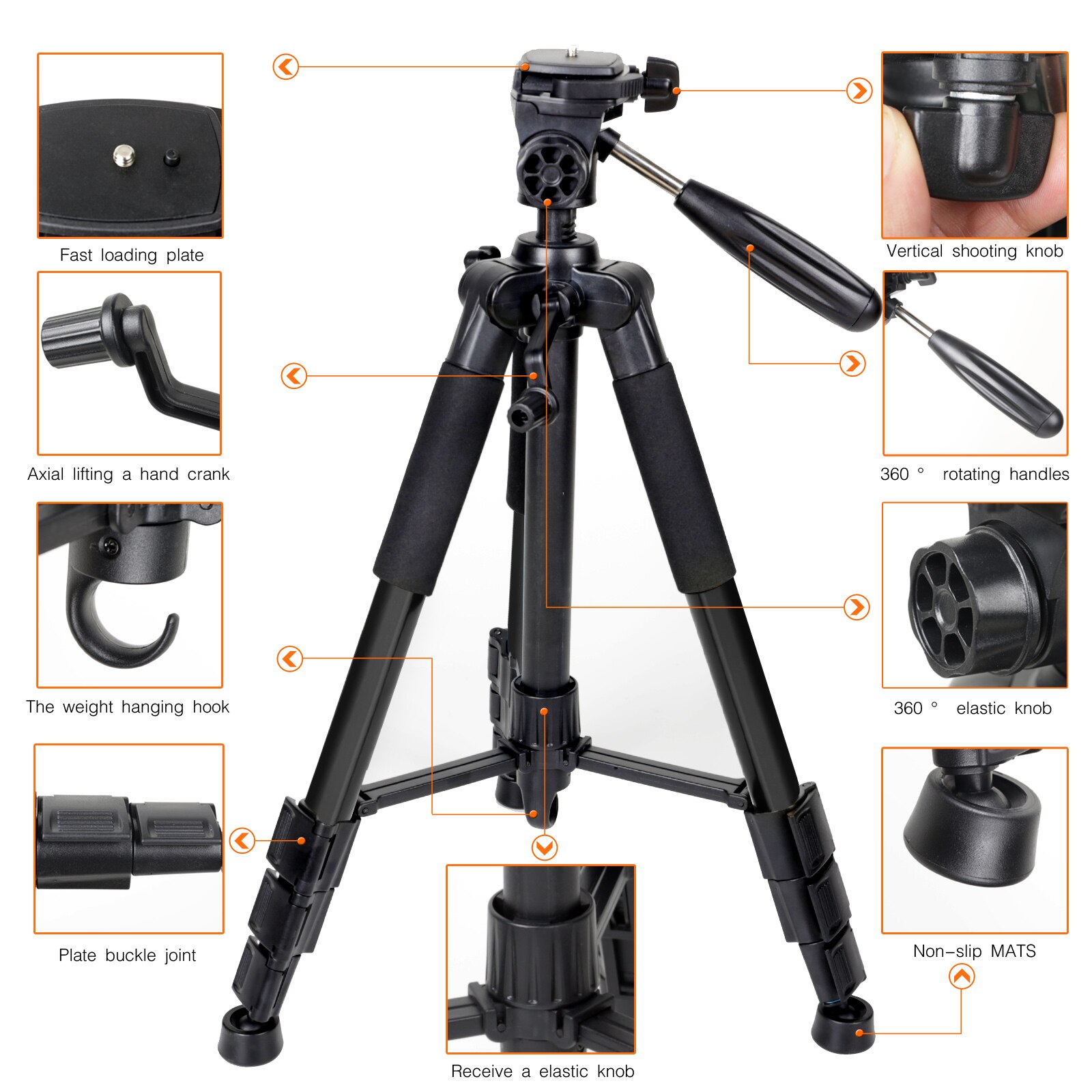 ZOMEI Q111 Professionelle Aluminium Stativ Tragbare Leichte Kamera Stativ mit Pfanne Kopf für Smartphone SLR DSLR Digital Kamera