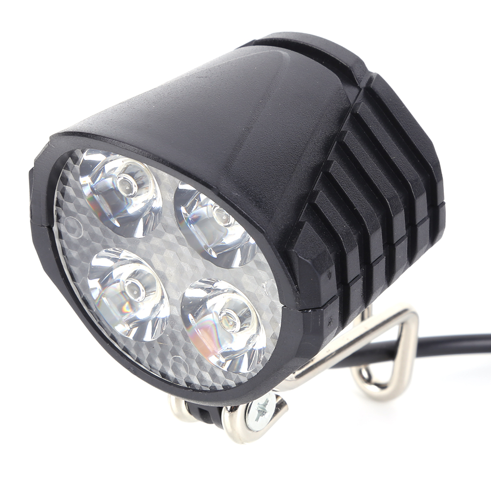 48V Elektrische Scooter Led Voorlicht Hoge Helderheid Koplamp Met Hoorn Energiebesparing Eenvoudige Installatie Fietsen Accessoires