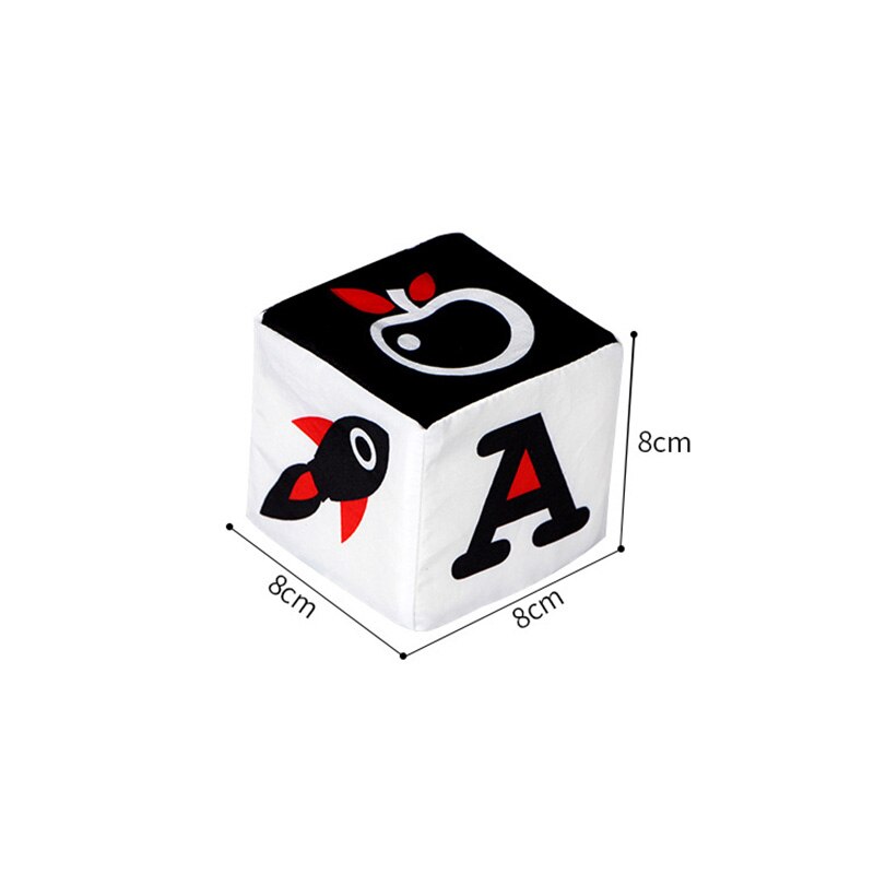 Cubo nero bianco animale integrazione sensoriale 0-24 mesi bambino giocattoli educativi precoci giocattoli di addestramento panno morbido Puzzle