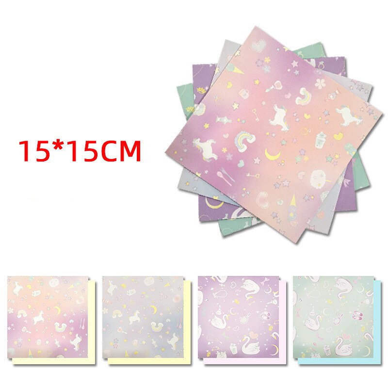 100 stücke Platz Origami Papier Einseitig Marmor aufbringen Bronzing Bunte DIY freundlicher Gefaltet Papier Scrapbooking Handwerk Dekor 15 × 15cm: 80Stck c6